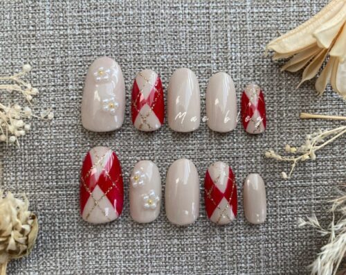 アーガイルネイル写真