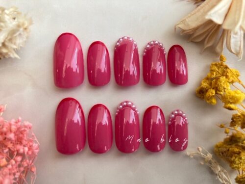 ピンクネイル画像